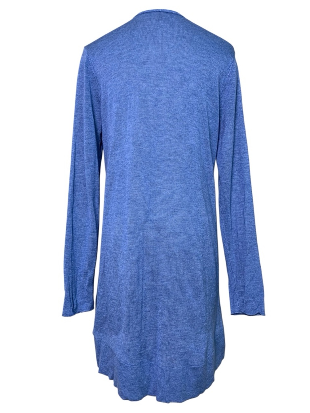 Eileen Fisher Cardigan Women S/P Blue Tencel Merino Wool Open Front High Low Hem - Picture 6 of 8